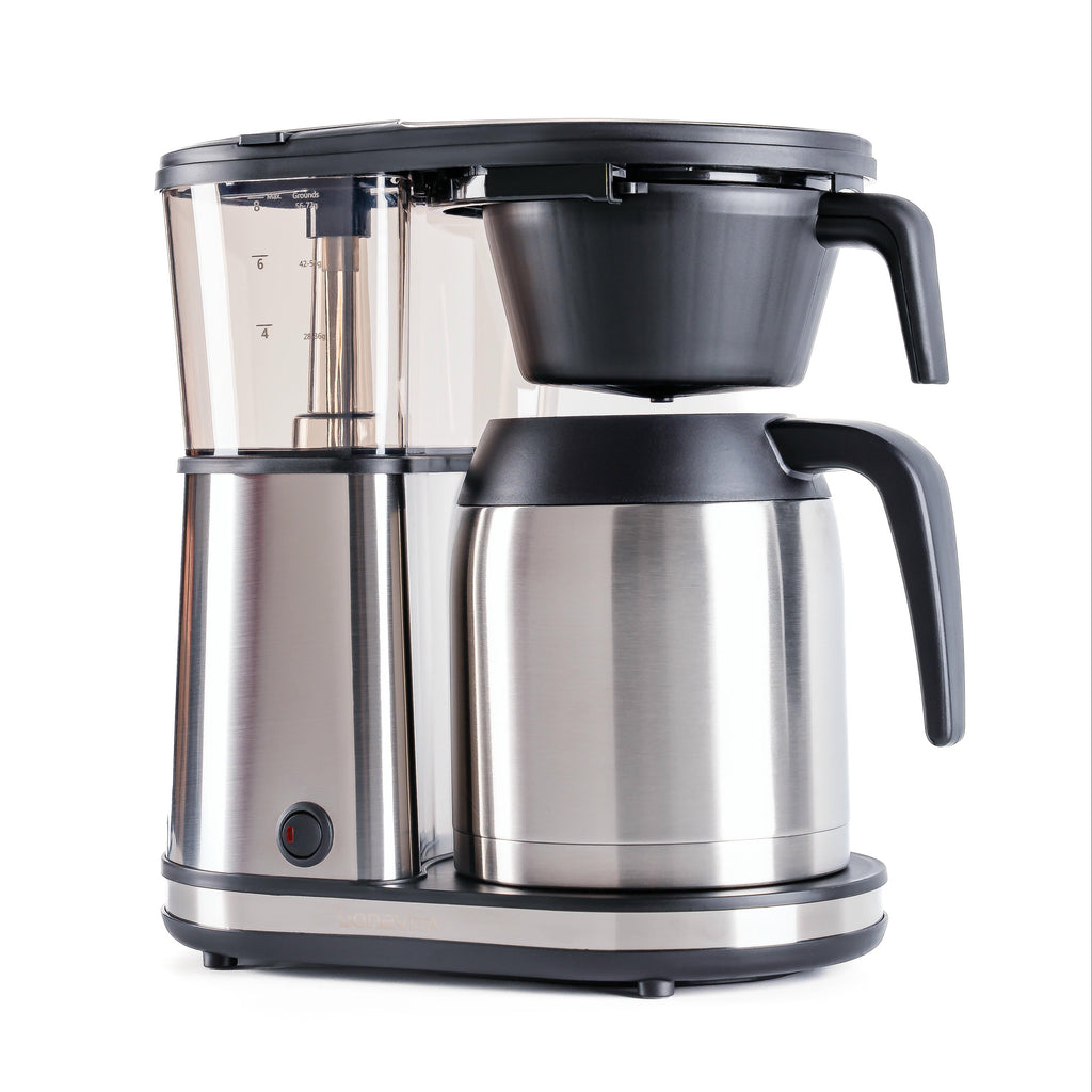 Connoisseur 8-Cup Drip Coffee Brewer One-Touch with Thermal Carafe and Hanging Basket - SCA Certified Home Brewer